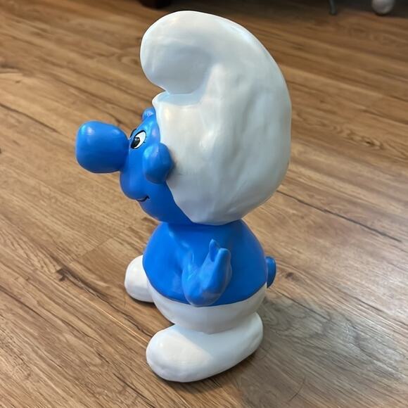 1 Large Vintage Smurfs Smurf Figurine Figure 8.5" Porcelain Ceramic - Picture 7 of 7